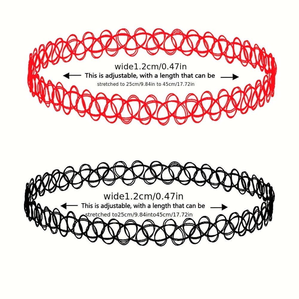 2pcs Handmade Gothic Y2K Choker Necklace Set